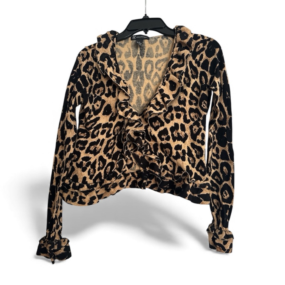 INC International Concepts Leopard Print Cardigan